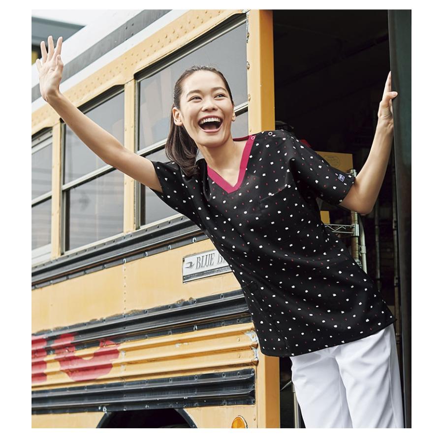 スクラブ白衣 Folk Cherokee チェロキー プリントスクラブ 手術衣 オペ着 白衣 診察衣 サイズ S Www Gvcal Com