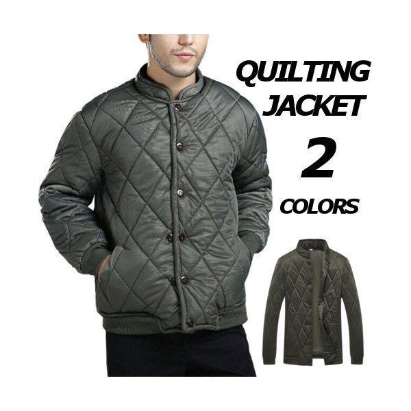 キルティングジャケットメンズおしゃれ中綿ジャケット無地柄黒ジャケットアウター厚手防寒大きいサイズ 超話題新作