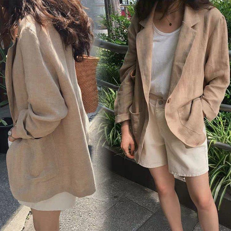 テーラードジャケット レディース おしゃれ 30代 カジュアル ブレザー 春 ジャケット 韓国風 オフィス 通勤薄手 上品 麻 綺麗 S Xl Zys0604a アパーレ 通販 Yahoo ショッピング