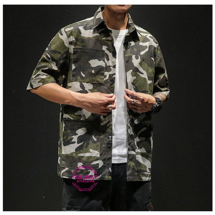 カジュアルシャツ メンズ 迷彩柄 シャツ 半袖シャツ ビジネス 開襟シャツ 大きいサイズ 夏 Zys0604b アパーレ 通販 Yahoo ショッピング