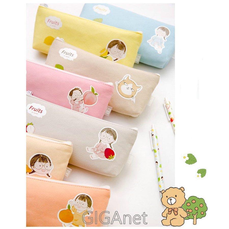 韓国 雑貨 ペンケース 犬 ポーチ インテリア 筆箱 文房具 かわいい 黒 本物