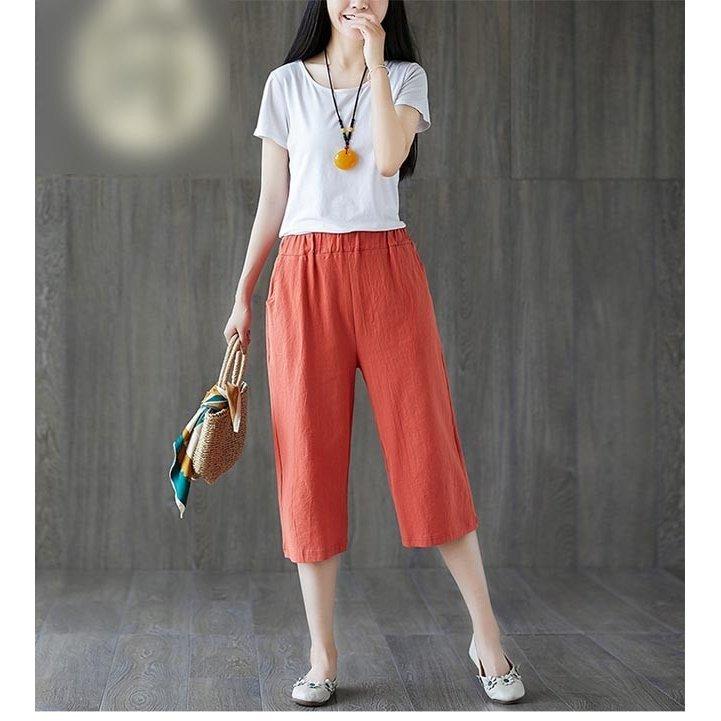 選ぶなら ワイドパンツ 七分丈 夏 レディース 7分丈パンツ クロップドパンツ ゆったり ガウチョパンツ 春秋 七分丈パンツ 薄手 サマーパンツ 通勤 バボラ レディース クロップドパンツ M