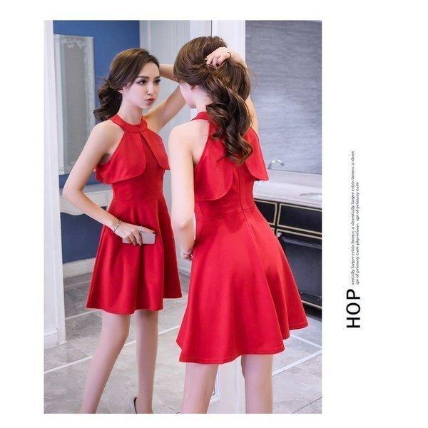 黒ワンピースレッドワンピースパーティードレスお呼ばれワンピース大きいサイズワンピース無地着痩せ通勤ol発表会入学式結婚式 開店記念セール