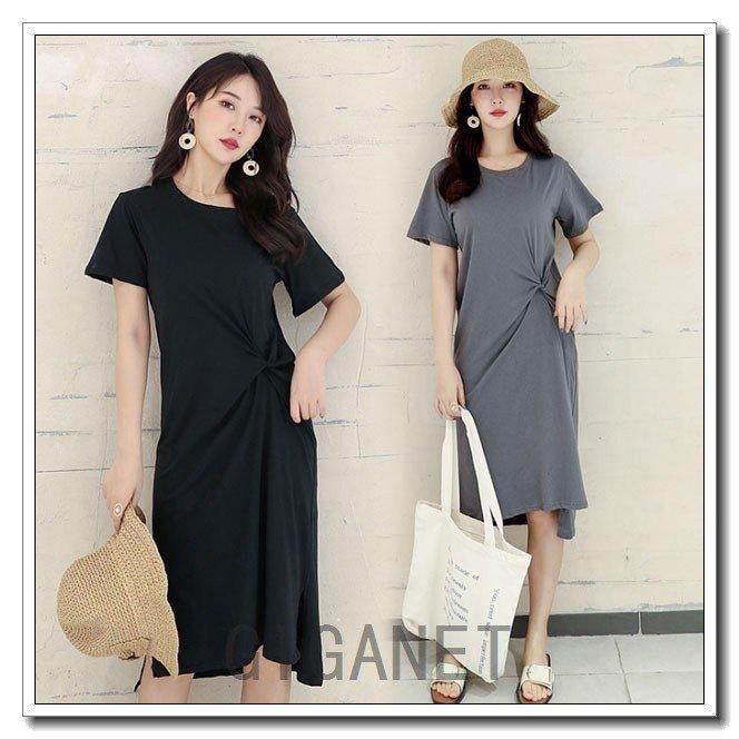 ワンピースレディースミモレ丈腰痩せ見えスウェットワンピロングtシャツ春夏 Zys0704b アパーレ 通販 Yahoo ショッピング