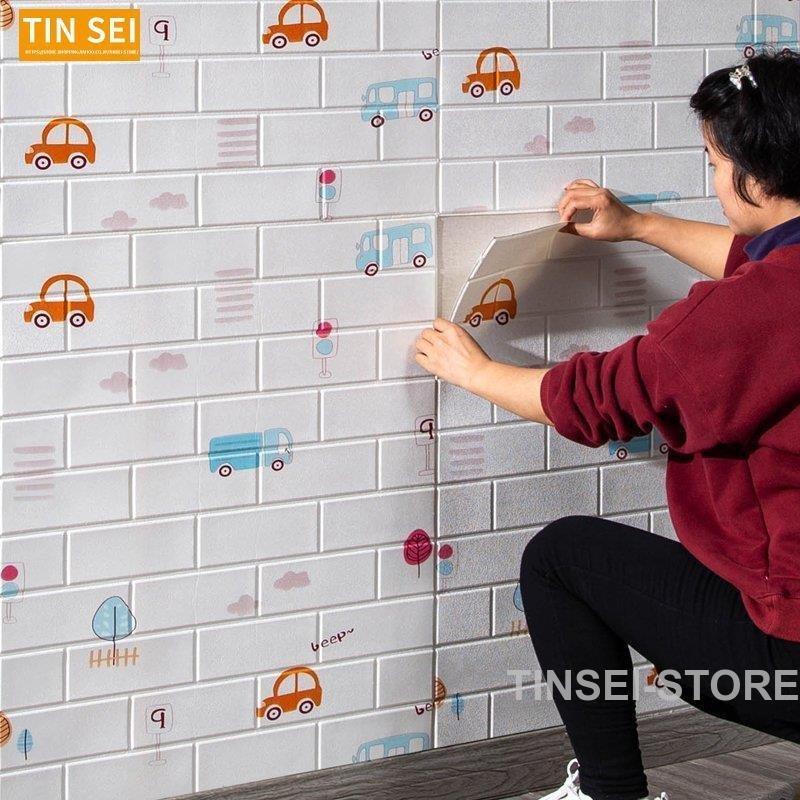 3d壁紙 シール シール 壁紙レンガ 住宅設備 ストーン柄 壁紙レンガ 岩の木目調 10枚セット 立体 Diy 北欧 部屋 壁 防水 防音 断熱 衝撃吸収 70 77cm Zys2115b326 アパーレ のり付き クッションブリック 65 Off送料無料