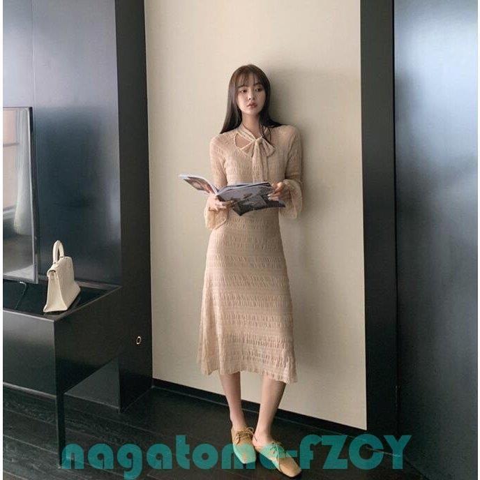 ロングワンピース タイトワンピース ワンピース レディース 長袖 タイト Aライン 秋 上品 きれいめ 食事会 40代 30代 代 注目