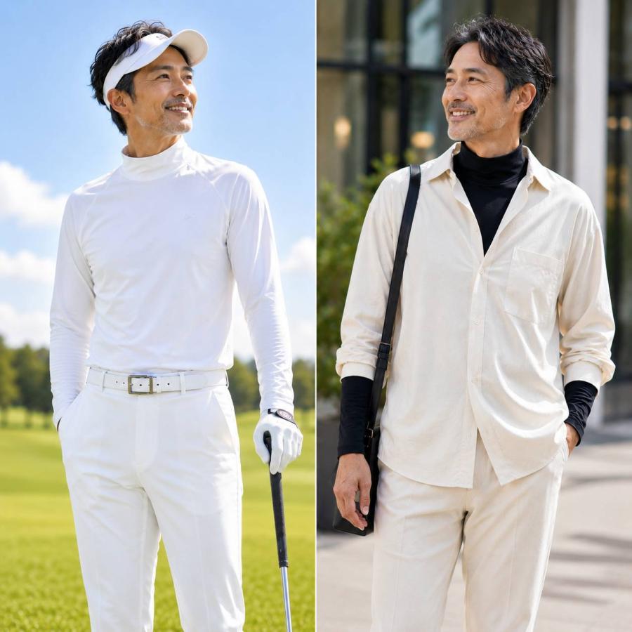 メンズ 長袖インナー UVカット 近赤外線カット 紫外線対策 PNX コア