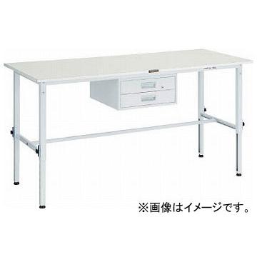 トラスコ中山/TRUSCO RAEM型高さ調節作業台 1800×900 2段引出付 W色 RAEM1809F2W