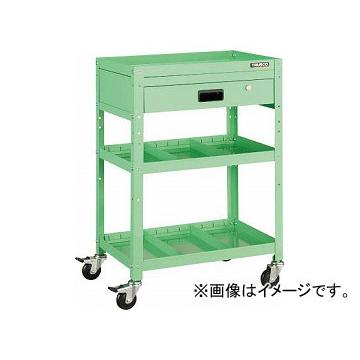トラスコ中山/TRUSCO ラビットワゴン 600×400 引出1段 仕切2段付 YG色 RBW963S2VYG(3663680) JAN：4989999032178