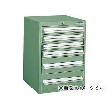 トラスコ中山/TRUSCO LVR型キャビネット 392×412×H540 引出6段 GN LVR541 GN(5021065) JAN：4989999715750