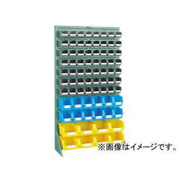 トラスコ中山/TRUSCO パネルコンテナラック 床置型 コンテナ小×56 中×12 大×8 T16227N GN(3526844) JAN：4989999824643