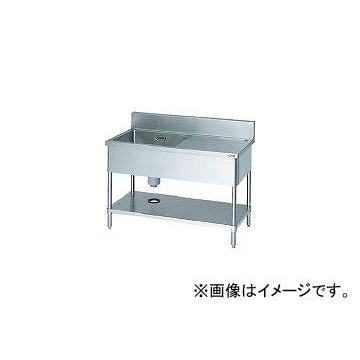 マルゼン/MARUZEN 一槽水切付シンク1000×450×800右側水切り(ホース付) BSMI104R