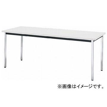 トラスコ中山/TRUSCO 会議用テーブル 1800×900×H700 角脚 下棚無 ホワイト TD1890W
