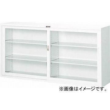 トラスコ中山/TRUSCO スタンダード書庫(D400) ガラス引違 1760XH880 W色 W306G(4627539)