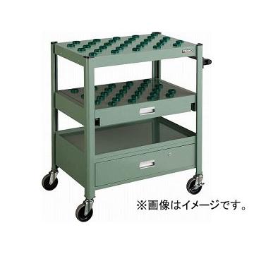 トラスコ中山/TRUSCO TCW型ツーリングワゴン #30X57個 スライド棚引出し付 GN TCWT302DC GN(4614518)