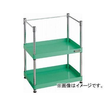 トラスコ中山 フェニックスワゴン ラック型 750X500 3方枠付 YG色 PEW-R972K-YG(4885473)