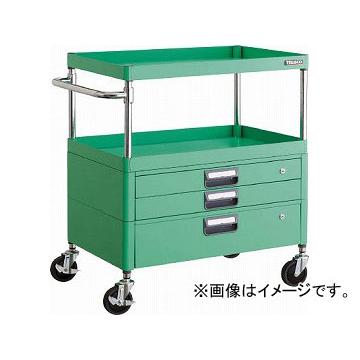 トラスコ中山 フェニックスワゴン 750X500XH880 引出付 YG色 PEW-972VX-YG(4884698)