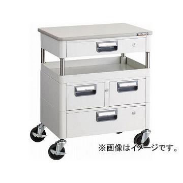 トラスコ中山 フェニックスワゴン 600X400XH740 引出 天板付 YG色 PEW-761VZWT-YG(4857534)