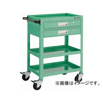 OUTLET商品♠ BASSOLS 4点セット モンドリアン　グリーン WD トラスコ中山 バーディワゴン 600X400 引出付 YG色 BDW-963V2-YG