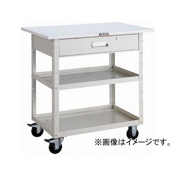 トラスコ中山 イーグルワゴン 750X500 天板 深型1段引出付 YG色 EGW-972TY-YG(4878507)