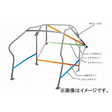 オクヤマ　ロールバー　752　No.15　ノーマルルーフ　内装付車用　スチール　055　13P　ZN6　86　ダッシュボード貫通　トヨタ　2名　3ドア