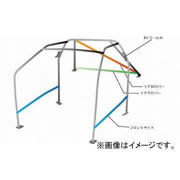 オクヤマ　ロールバー　735　ノーマルルーフ　No.13　ダッシュボード貫通　R(P)S13　112　2名　3ドア　ニッサン　180SX　スチール　10P