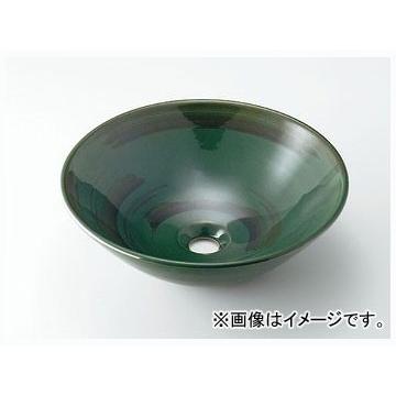 カクダイ 丸型手洗器 青竹 品番：493-046-GR JAN：4972353030750