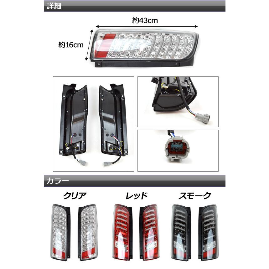 LEDテールランプ ニッサン NV350キャラバン E26系 2012年〜 フルファイバー 選べる3カラー AP-TL-NV350 入数：1セット(左右)｜apagency02｜03