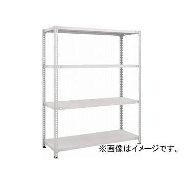 トラスコ中山 セミボルトレス軽さ棚 W875×D600×H1500 4段 W色 SBL-5364-W(7786379) オフィス収納-家具、インテリア-オフィス家具