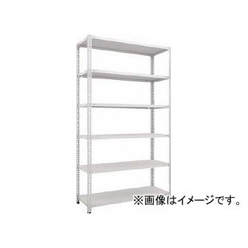 トラスコ中山 セミボルトレス軽量棚 W875×D600×H2100 6段 W色 SBL-7366-W(7786824)