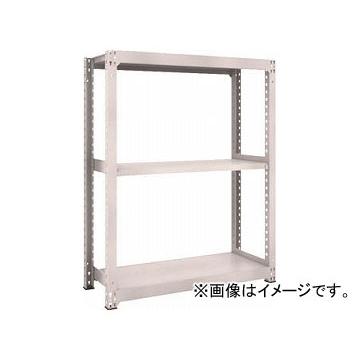 トラスコ中山 M5型中量棚 1200×721×H1500 3段 単体 ネオグレ M5-5473 NG(7802587) オープンラック、物品棚-家具、インテリア-オフィス家具