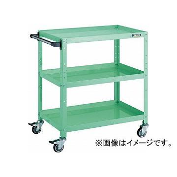 トラスコ中山 ラビットワゴン 600×400 ハンドル付 ウレタン車輪 YG色 RBW-763HU YG(8183170)