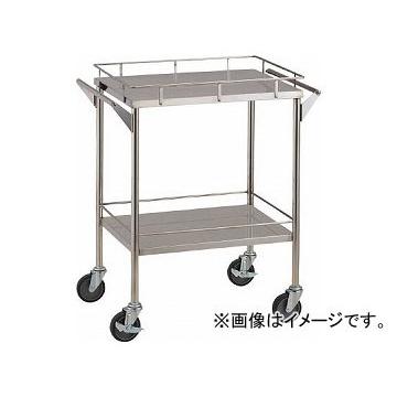 トラスコ中山 抗菌SUSワゴン 上下手摺付 両ハンドル 600×450 KSCW-4B(8189430)