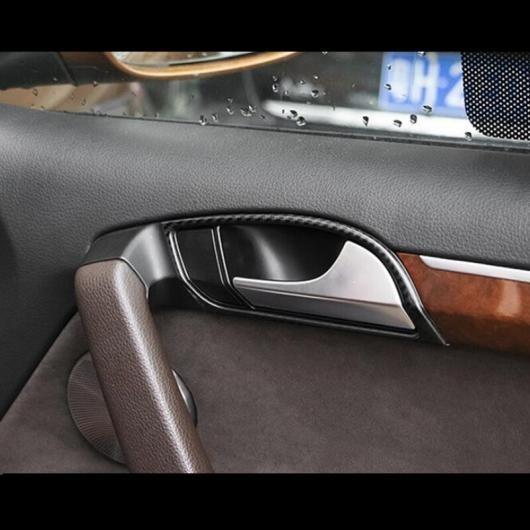 2022最新式 ドア ハンドル カバー トリム ドアノブ 装飾 フレーム ステッカー 適用: アウディ Q7 2008-2015 ステンレス スチール B ブラック AL-EE-4678 AL