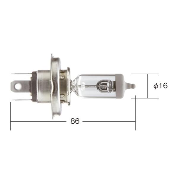 小糸製作所/KOITO ハイパワーハロゲンバルブ H4U 12V 60/55W ブリスターパック P0551(整理No.H-01) 入数：1個 トヨタ JPN TAXI NTP10 2017年10月〜｜apagency02｜02