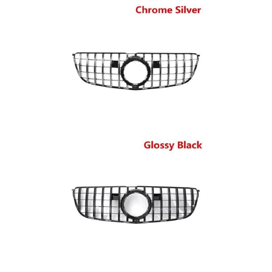 正規取扱品 クローム/ブラック X166 グリル フロント バンパー GT 適用: メルセデス ベンツ GLS クラス X166 GLS450 2016 クロムシルバー・ピアノブラック AL-II-3906 AL
