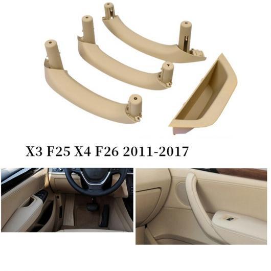 4ピース/セット インテリア インナー ドア ハンドル プル トリム ボウル 適用: BMW F25 F26 X3 X4 2011-2017 クリーム色 AL-JJ-4819 AL