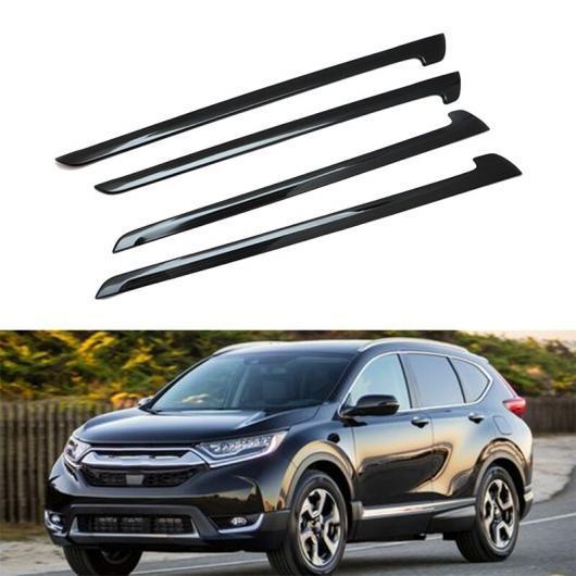 4ピース ブラック インテリア サイド ドア カバー トリム ストライプ プロテクター 適用: ホンダ CR-V CRV 2017-2019 ブラック AL-JJ-4959 AL