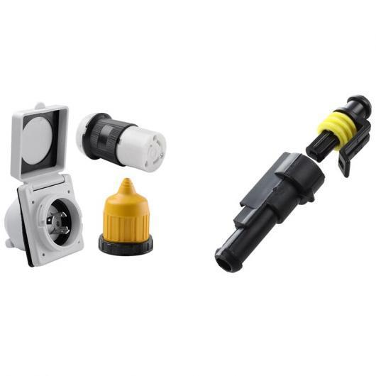 5ピース ピン オス メス コネクタセット＆3ピース 125V RV パワー ツイスト ロック プラグ インレット 30AMP メス ロッキング コネクタ AL-JJ-5150 AL