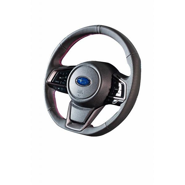 卸し売り価格 ダムド Damd スポーツステアリング ブラックレザー ブルー レッドクロスステッチ センターマーク ブラック Ss359 Gt スバル レガシィ Bs Bn 17年10月 安い工場直販 Clinicaaldente Es