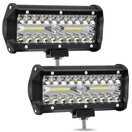 2ピース 120W LED ワーク ライト バー 7インチ 適用: トラクター ボート オフ-ロード トラック 4X4 SUV 2ピース 120W ヘッドライト AL-KK-2806 AL