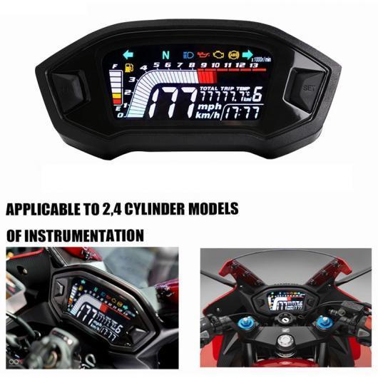 9+2=11点セット ユニバーサル オートバイ LCD デジタル スピードメーター