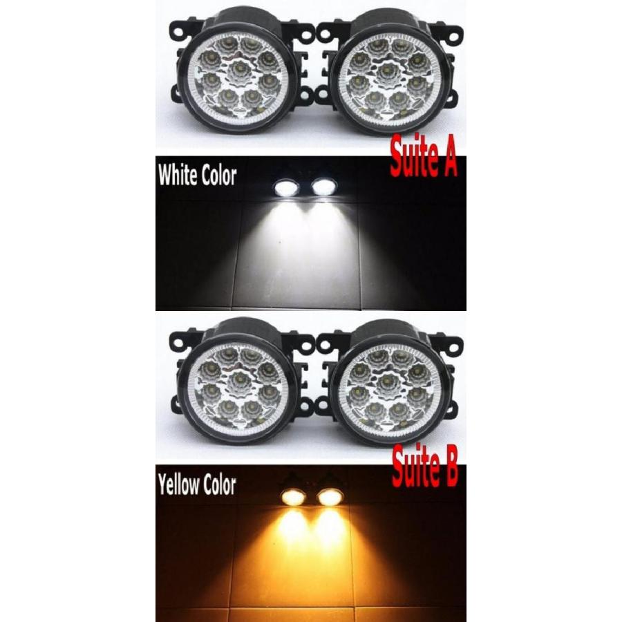 2ピース 9LED フォグライト ランプ 適用: ジープ/JEEP チェロキー