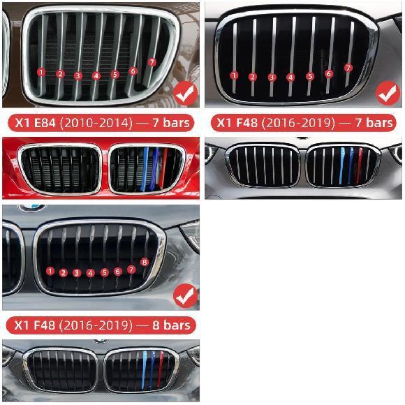 Al 3ピース フロント グリル トリム ストリップ ステッカー 適用 Bmw E90 E60 F10 X1 E84 10 14 7バー X1 F48 16 19 8バー Al Ll 1311 503643670 オートパーツエージェンシー2号店 通販 Yahoo ショッピング