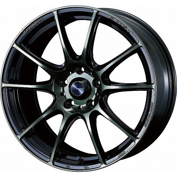 WedsSport ホイール SA25R ウォースブラッククリアー 18インチ×7.5J +45 5H114.3 0073736