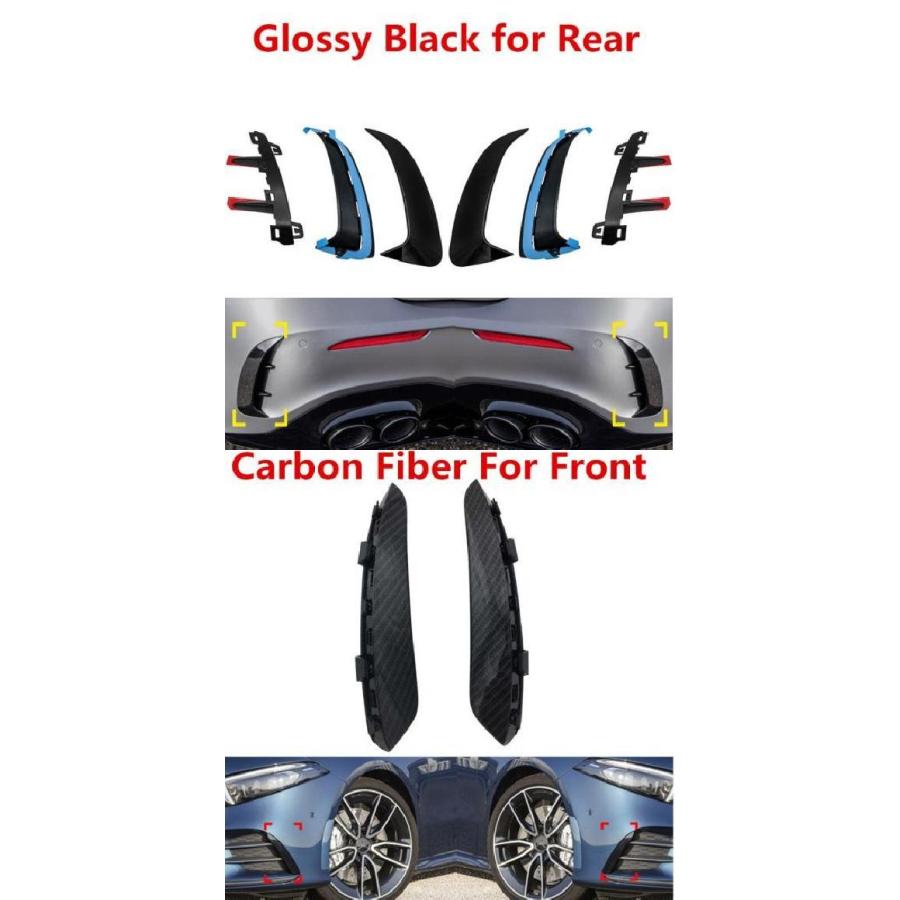 光沢ブラック/カーボンファイバー 適用: メルセデス A クラス W177 AMG 光沢ブラック リア・カーボンファイバー フロント AL-MM-7847 AL