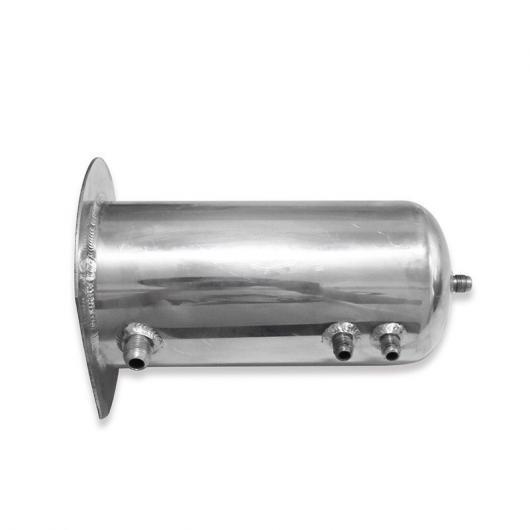 AL 2.5L アルミニウム バッフル オイル キャッチ 缶 タンク リザーバー ブリーザー AN6 AN8 シルバー AL-NN-0525 - 2