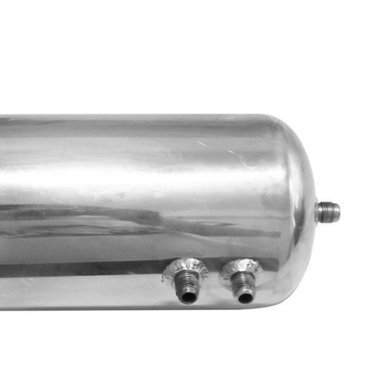 AL 2.5L アルミニウム バッフル オイル キャッチ 缶 タンク リザーバー ブリーザー AN6 AN8 シルバー AL-NN-0525 - 3