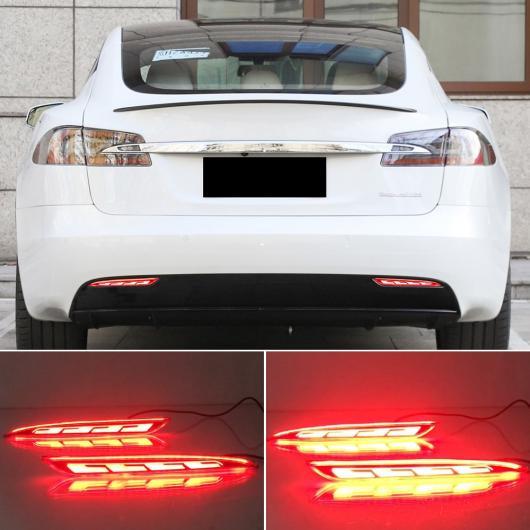 2ピース LED リア ライト 適用: テスラ/TESLA モデル S 2012-2019 2020 2021 ウインカー リフレクター バンパー 3 ファンクション AL-OO-1091 AL