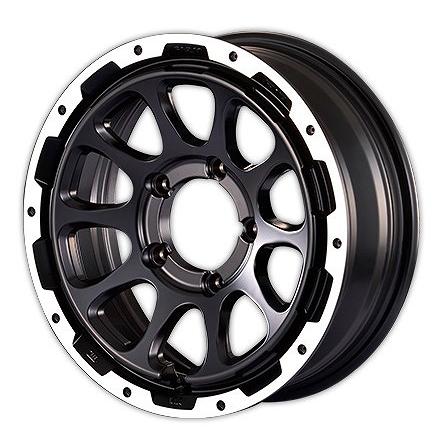 モーターファーム/Motor Farm FARM D10 ホイール マットブラック/DCリム 16インチ×5.5J -25 5H139.7 ジムニー JDDR-M×4 入数：1台分(4本)